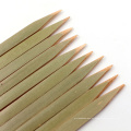 El bambú real de 7 &quot;satay del color natural y de las verduras pega los pinchos de madera planos para asar a la parrilla